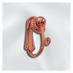 Copper Clip-On Earring w/4mm Ball and Open ring