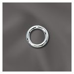 6mm (OD) round sterling soldered jump rings 18g, pk of 10