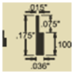 Sterling Silver Step Bezel 2-B