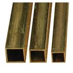 Square Tube,Brass-3/16" Wide squared, 12"length .014 Wall