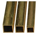 Square Tube,Brass-7/32" Wide squared, 12"length .014 Wall