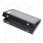 3" Black Leatherette Case w/ Acrylic Snap Lid