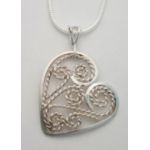 Filigree heart pendant
