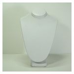 Small White Faux Leather Contured Bust