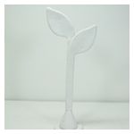 White Faux Leather Leaf Earring Stand