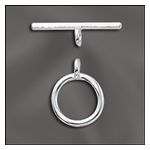 STERLING SILVER 9MM ROUND TOGGLE CLASP
