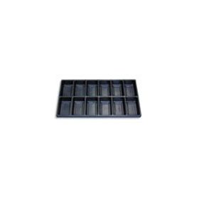 12 Compartment Black Plastic