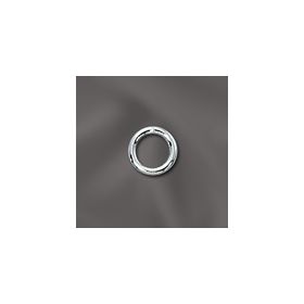 6mm (OD) round sterling soldered jump rings 18g, pk of 10