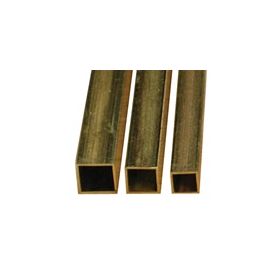 Square Tube,Brass-1/4" Wide squared, 12"length .014 Wall