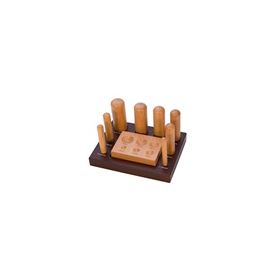 8PC WOOD DAPPING SET W/BLOCK AND STAND