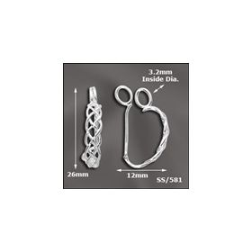 Sterling Silver Fancy Hinged Bail - Large