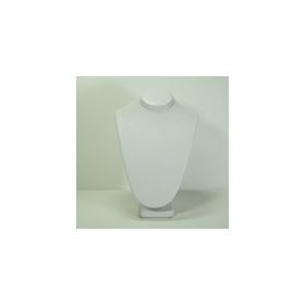 Small White Faux Leather Contured Bust