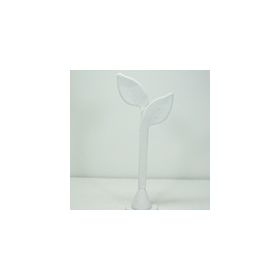 White Faux Leather Leaf Earring Stand