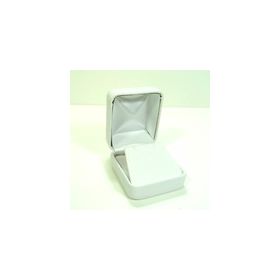 White Faux Leather Earring Box