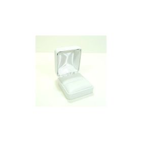 White Faux Leather Ring Box