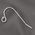 STERLING SILVER EAR WIRE .028"/.7MM/21 GA ROUND WIRE LOOP W/1.5MM BALL