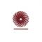 Dedeco 7/8"Radial Bristle Brush 220 grit Red